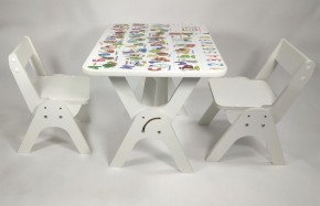 Детский растущий стол-парта и два стула Я САМ "Умка-Дуо" (Алфавит) в Пуровске - purovsk.mebel-74.com | фото