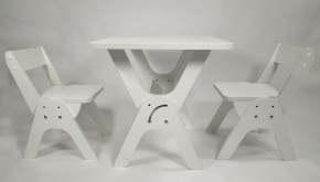 Детский растущий стол-парта и два стула Я САМ "Умка-Дуо" (Белый) в Пуровске - purovsk.mebel-74.com | фото