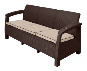 Диван Yalta Premium Sofa 3 Set (Ялта) шоколадный (+подушки под спину) в Пуровске - purovsk.mebel-74.com | фото
