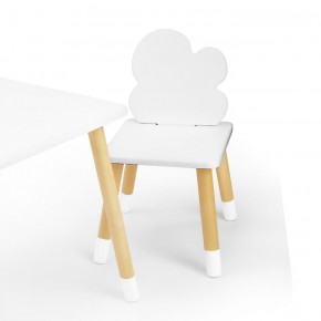 Комплект детской мебели стол и два стула Облачко (Белый/Белый/Береза) в Пуровске - purovsk.mebel-74.com | фото