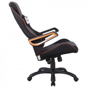 Кресло компьютерное BRABIX Techno Pro GM-003 (ткань черное/серое, вставки оранжевые) 531813 в Пуровске - purovsk.mebel-74.com | фото