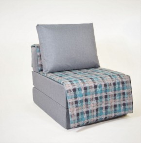 Кресло-кровать бескаркасное Харви (серый-квадро азур) в Пуровске - purovsk.mebel-74.com | фото