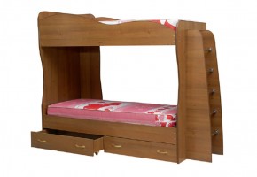 Кровать детская 2-х ярусная Юниор-1 (800*2000) ЛДСП в Пуровске - purovsk.mebel-74.com | фото