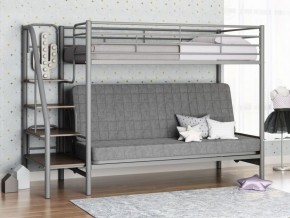 Кровать двухъярусная с диваном "Мадлен-3" (Серый/Серый) в Пуровске - purovsk.mebel-74.com | фото