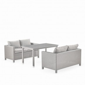 Обеденный комплект плетеной мебели с диванами T256C/S59C-W85 Latte в Пуровске - purovsk.mebel-74.com | фото