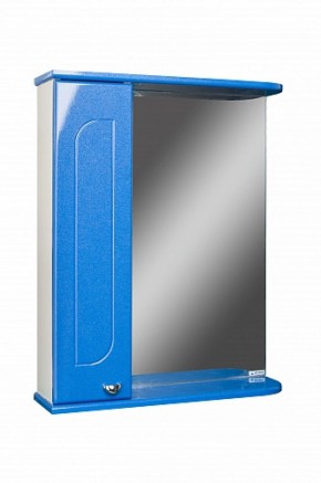 Шкаф-зеркало Радуга Синий металлик 55 левый АЙСБЕРГ (DA1129HZR) в Пуровске - purovsk.mebel-74.com | фото
