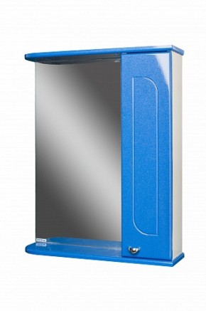 Шкаф-зеркало Радуга Синий металлик 55 правый АЙСБЕРГ (DA1129HZR) в Пуровске - purovsk.mebel-74.com | фото