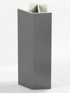 Угловое соединение для цоколя 135 гр. h100 мм (Алюминий, Белый, Черный, Сонома) в Пуровске - purovsk.mebel-74.com | фото