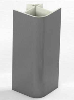 Угловое соединение для цоколя 90 гр. h100 мм (Алюминий, Белый, Черный, Сонома) в Пуровске - purovsk.mebel-74.com | фото